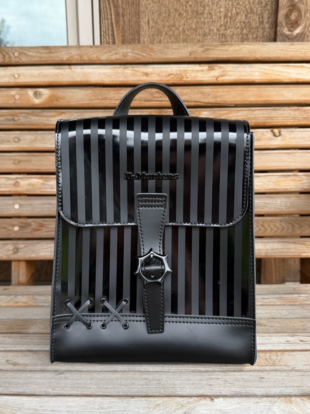 DR MARTENS Wednesday Adams Backpack Black Leather Outcasts Are In